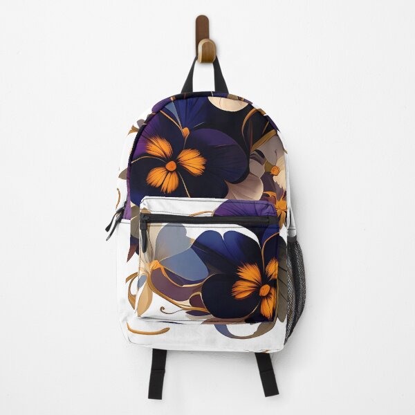 Item preview, Navy Purple Pansy Bouquet - Elegant Jewel Tone Floral Art Print designed and sold by DesignArtist.ia.