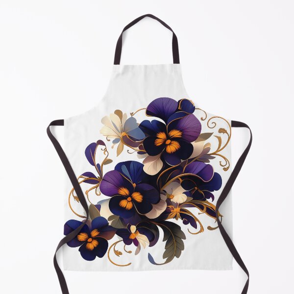 Item preview, Navy Purple Pansy Bouquet - Elegant Jewel Tone Floral Art Print designed and sold by DesignArtist.ia.