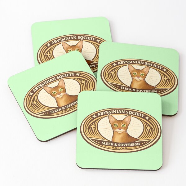 Item preview, Abyssinian Society Vintage Cat Emblem designed and sold by postmarkpaw.