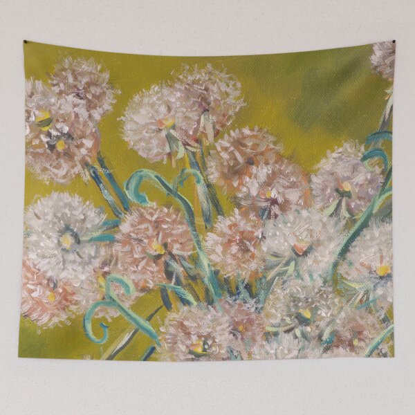 Item preview, Golden Wishes – Dandelion Fluff in Emerald Haze designed and sold by JurateArt-DK.