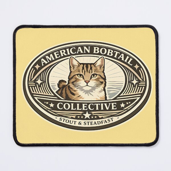 Item preview, American Bobtail Vintage Cat Emblem designed and sold by postmarkpaw.