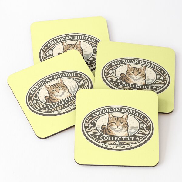 Item preview, American Bobtail Vintage Cat Emblem designed and sold by postmarkpaw.