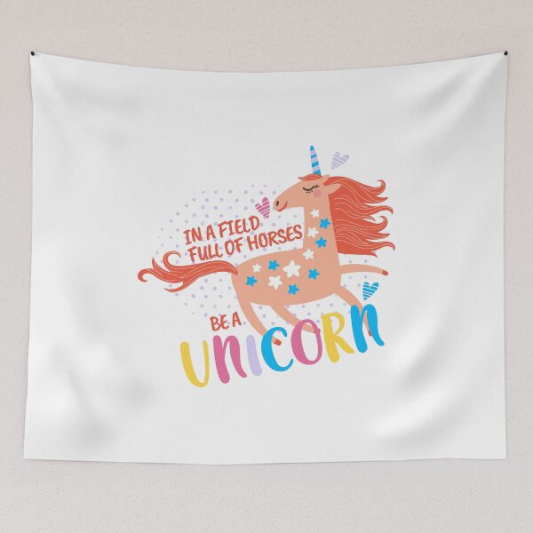 Item preview, In A Field Of Horses Be A Unicorn Inspiration designed and sold by SassyYetClassy.