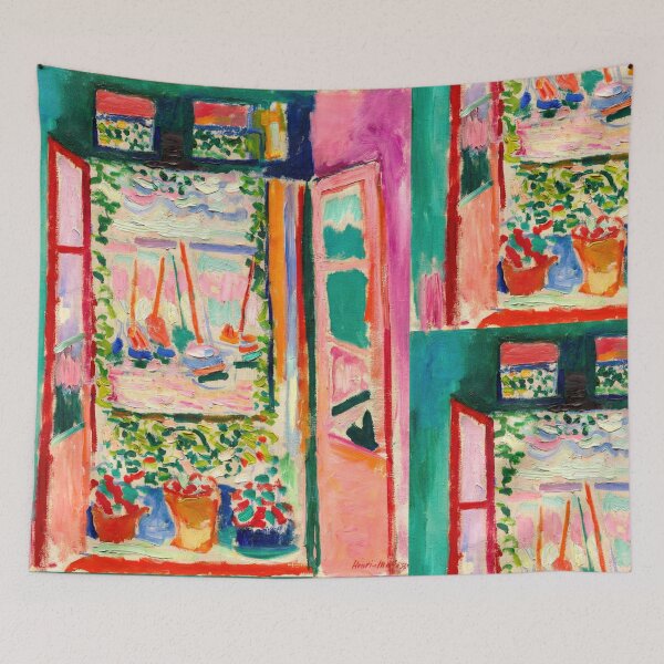 Item preview, The Open Window by Henri Matisse: Fauvist Mediterranean Harbor Poster designed and sold by artofuniverse.