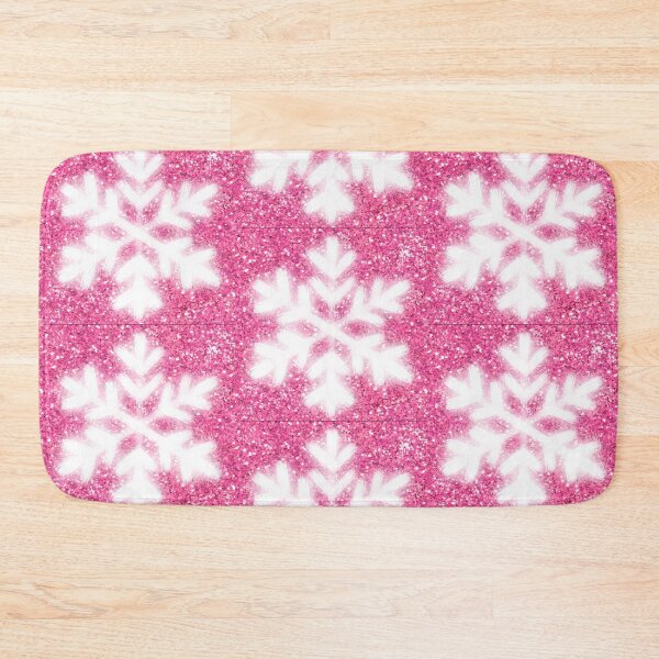 Item preview, Glitter Frosty pink and white sparkling snowflake designed and sold by hollycooper.