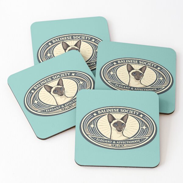 Item preview, Balinese Society Vintage Cat Emblem designed and sold by postmarkpaw.