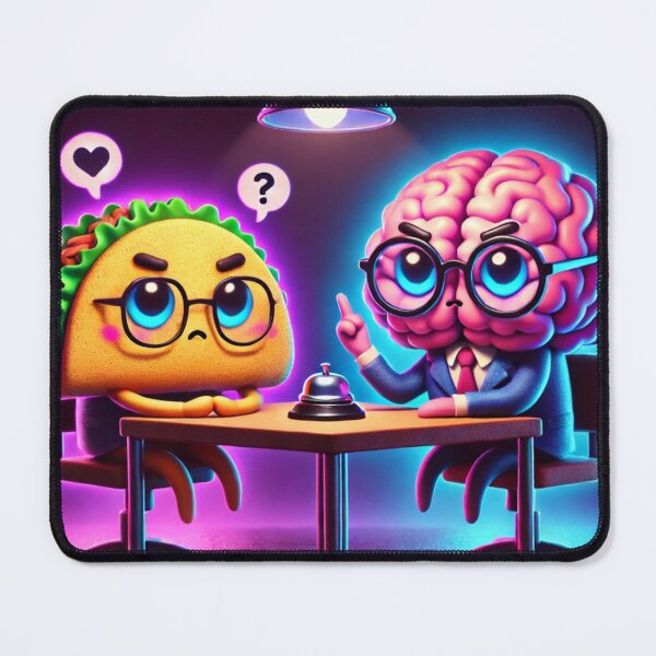Item preview, Therapy Time Taco – Brain Coach Session | Neon Overthinking Humor designed and sold by ComedyInkFactor.
