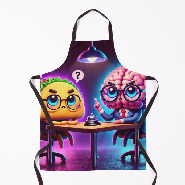 Item preview, Therapy Time Taco – Brain Coach Session | Neon Overthinking Humor designed and sold by ComedyInkFactor.