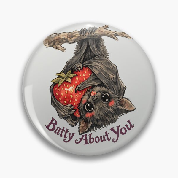 Item preview, Batty About You - Cute Fruit Bat Valentine designed and sold by DigitalGlade.