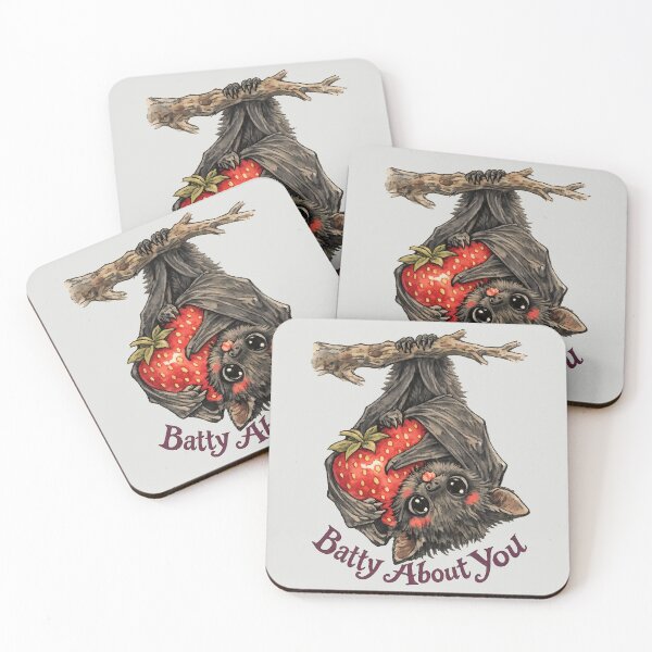 Item preview, Batty About You - Cute Fruit Bat Valentine designed and sold by DigitalGlade.