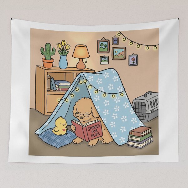 Item preview, Cozy Storytime in a Blanket Fort designed and sold by AbstractAuraArt.