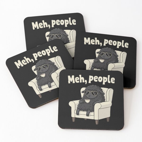 Item preview, Meh People - Funny Sarcastic Black Sheep - Introvert Gift designed and sold by AnAzArt.
