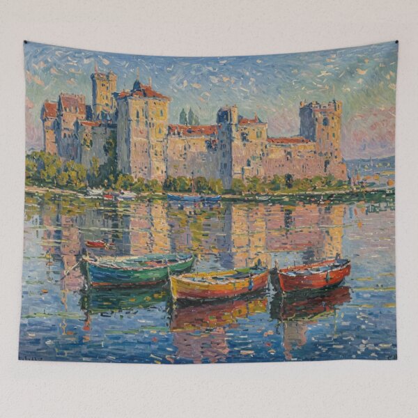 Item preview, Castle ruins against a coastal landscape designed and sold by sid1802.