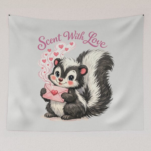 Item preview, Scent With Love - Cute Skunk Valentine Pun designed and sold by DigitalGlade.