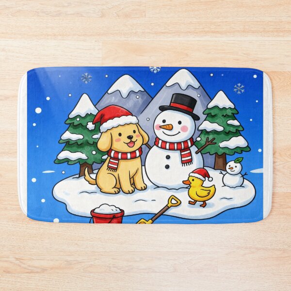 Item preview, Winter Friends Building a Snowman designed and sold by AbstractAuraArt.