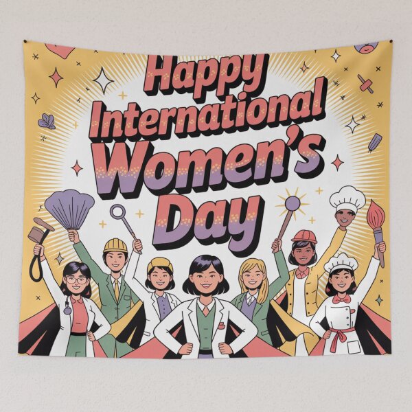 Item preview, Happy International Women's Day Superhero Women – Diverse Professions Empowerment   designed and sold by Midnight Veil Designs.