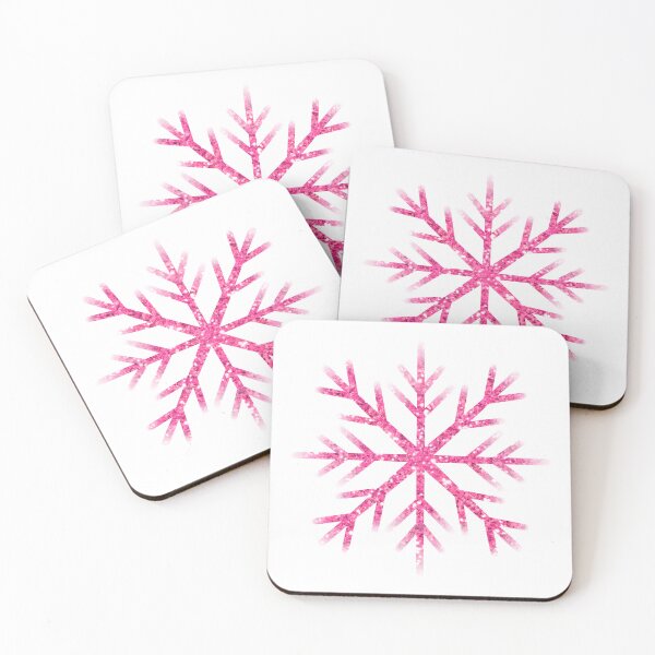 Item preview, Pink sparkle Snowflakes, North Pole glitter chic  designed and sold by hollycooper.