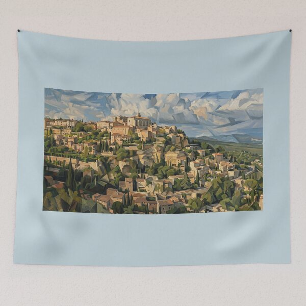 Item preview, Gordes Provence: Cubist Hilltop Village designed and sold by VistaPainterArt.