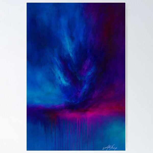Item preview, Radiant Vortex – Blue and Magenta Abstract Energy Cloud Design designed and sold by Joey Santiago.
