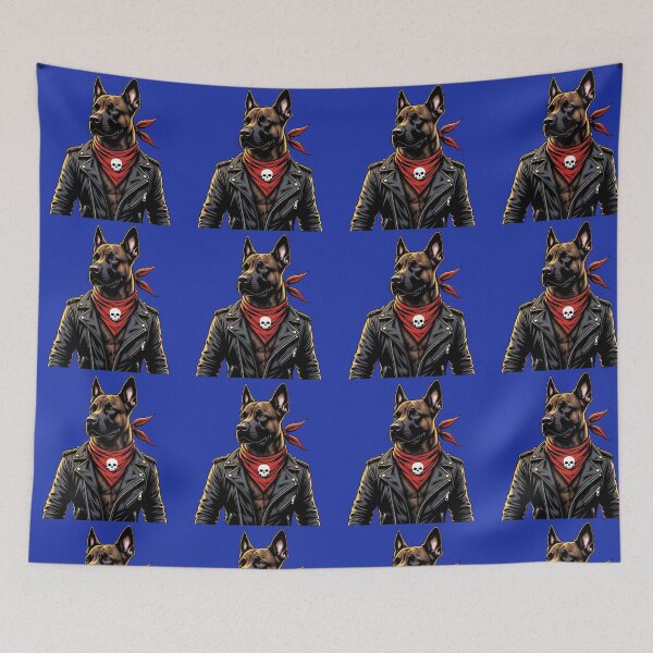 Item preview, Big Rebel Dog in Leather Jacket | Urban Rock Collection designed and sold by Bittor18.
