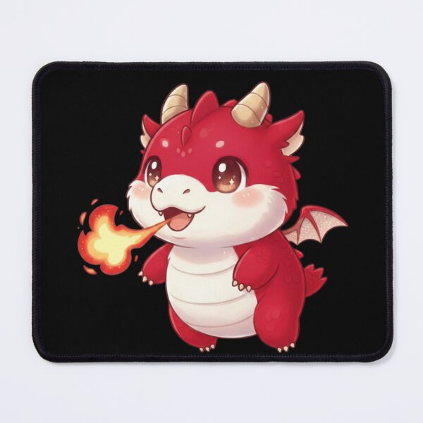 Item preview, Cute Kawaii Baby Red Dragon Breathing Fire designed and sold by SakuraVibes.
