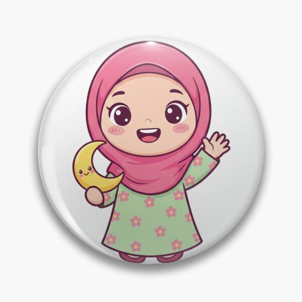 Item preview, My First Ramadan Cute Kawaii Hijab Girl - Islamic Baby Celebration designed and sold by RonyMady.