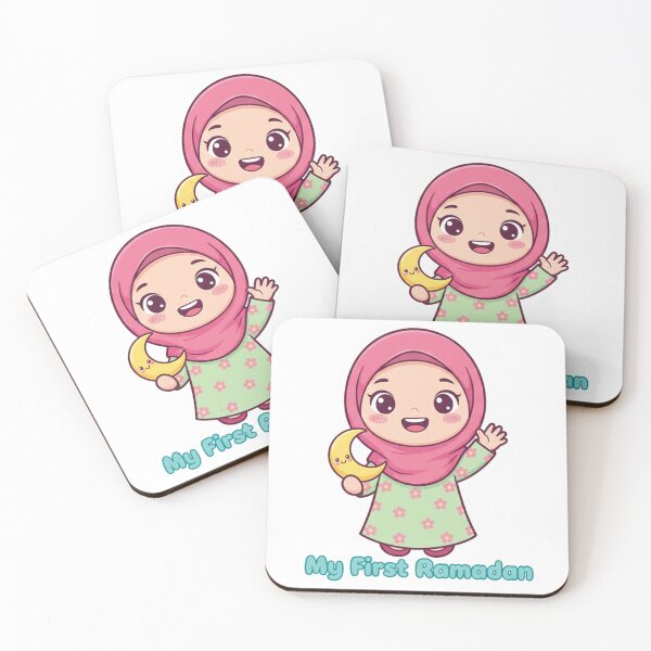 Item preview, My First Ramadan Cute Kawaii Hijab Girl - Islamic Baby Celebration designed and sold by RonyMady.