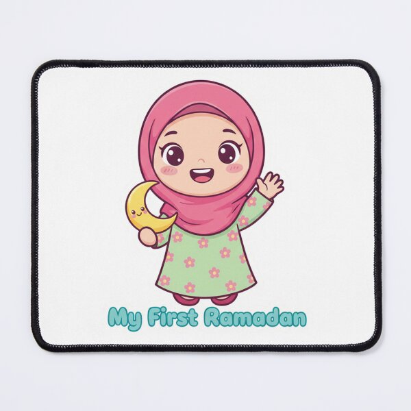 Item preview, My First Ramadan Cute Kawaii Hijab Girl - Islamic Baby Celebration designed and sold by RonyMady.