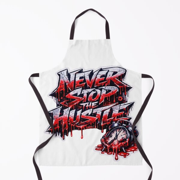 Item preview, Never Stop The Hustle – Blood Red Graffiti Alarm Clock Motivational Sticker designed and sold by ARTCREATESHOP.