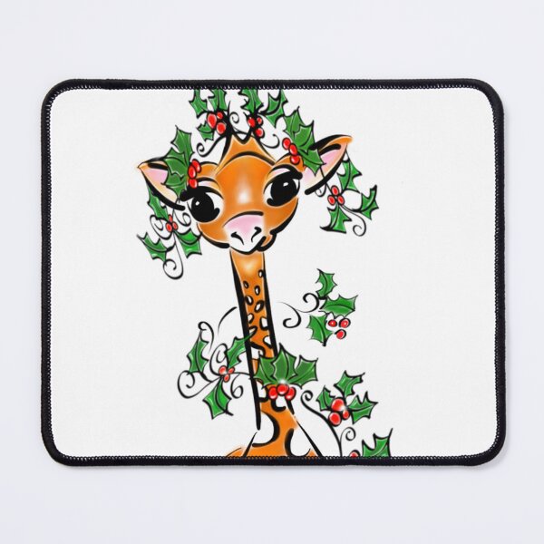 Item preview, Festive holiday cute Giraffe illustration with Holly Christmas garland  designed and sold by hollycooper.