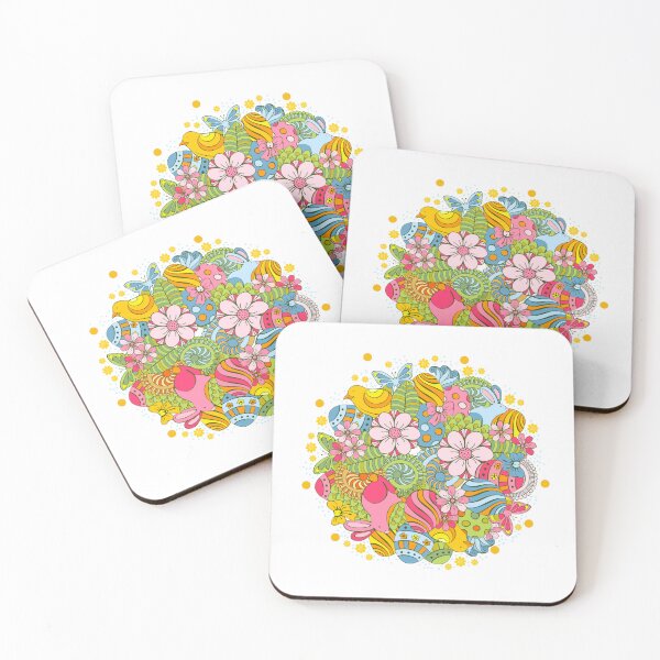 Item preview, Happy Easter Colorful Floral Doodle Spring Aesthetic designed and sold by Tamer ⭐⭐⭐⭐⭐.