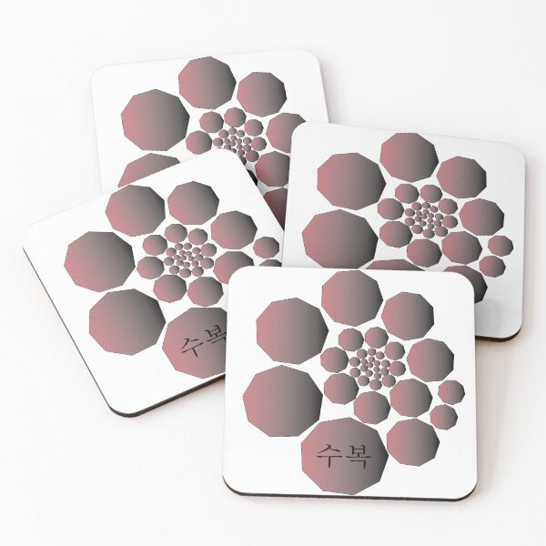 Item preview, Pink degraded Geometric Spiral – Abstract Abundance & Longevity Enneagon Pattern designed and sold by SurfaceLab.