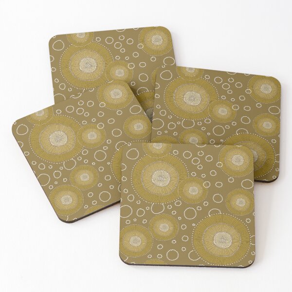 Item preview, Hand-Painted Sunbursts & Textural Dots designed and sold by phatlizzardart.