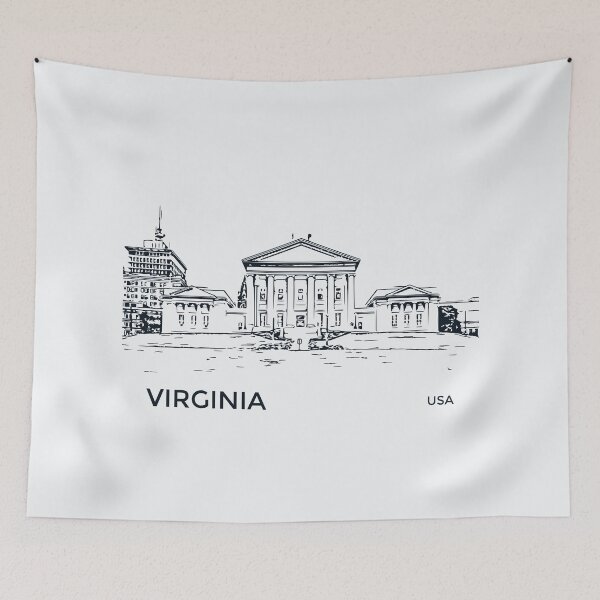 Item preview, Virginia State USA designed and sold by Lakeric Cityscapes.