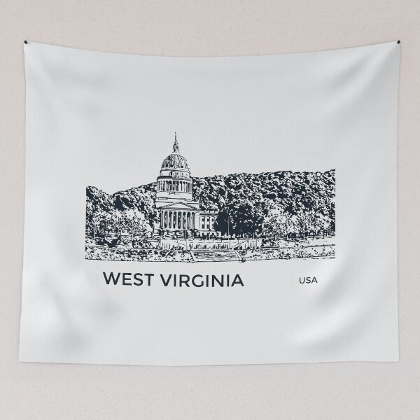 Item preview, West Virginia State USA designed and sold by Lakeric Cityscapes.