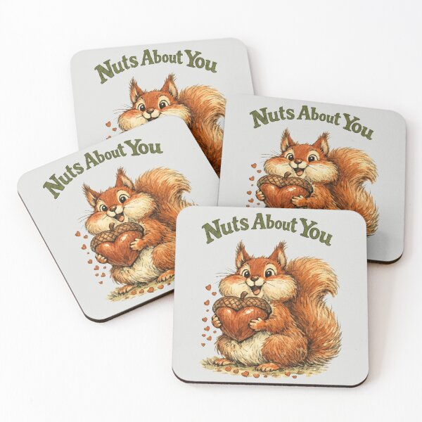 Item preview, Nuts About You - Cute Squirrel Valentine Pun designed and sold by DigitalGlade.