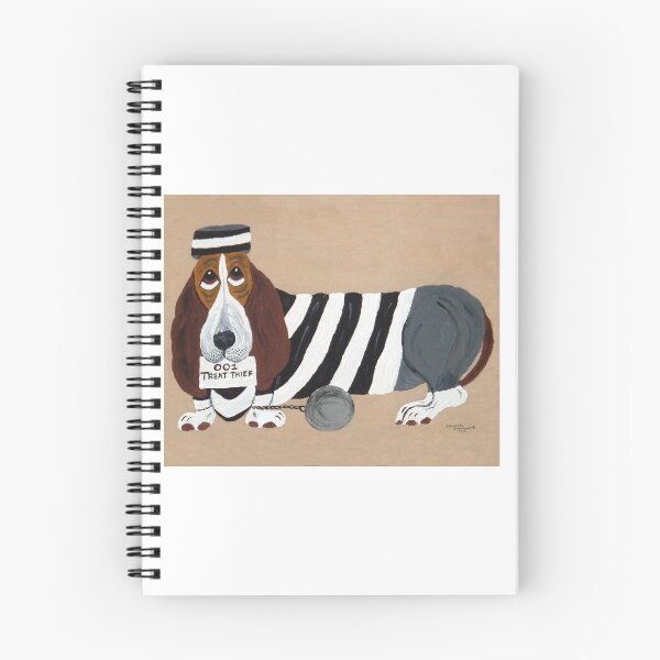 Item preview, Basset Hound Jailbird designed and sold by Squirreldumplings.