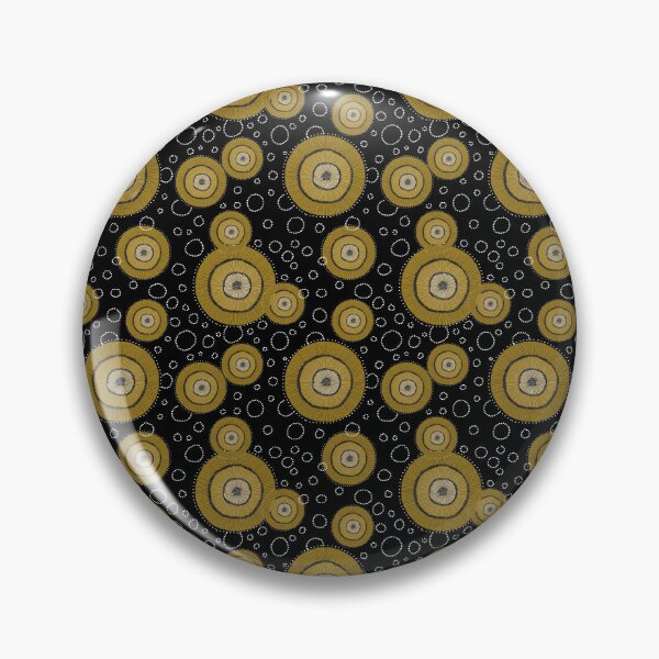 Item preview, Hand-Painted Sunbursts & Textural Dots on black designed and sold by phatlizzardart.