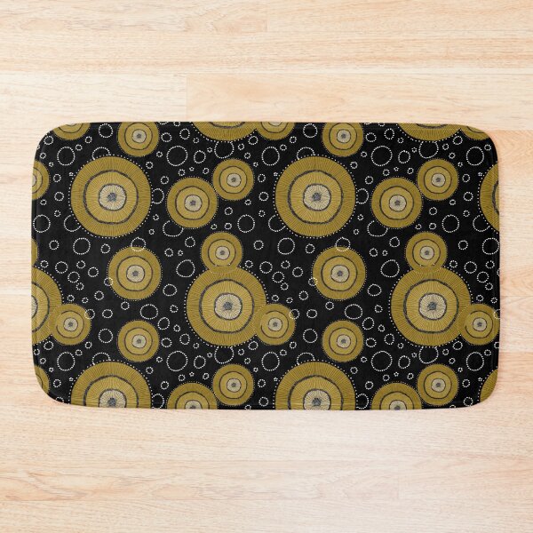Item preview, Hand-Painted Sunbursts & Textural Dots on black designed and sold by phatlizzardart.