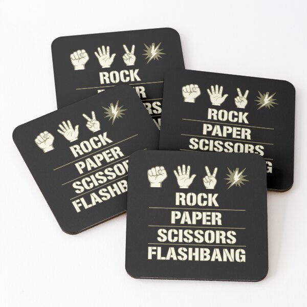 Item preview, Rock Paper Scissors Flashbang Minimalist Meme designed and sold by LunaMagicStudio.