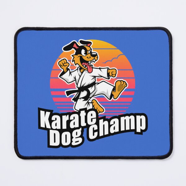 Item preview, Karate Champ Dog Funny Martial Arts Mascot Retro Sunset T-Shirt designed and sold by MCdsgns.