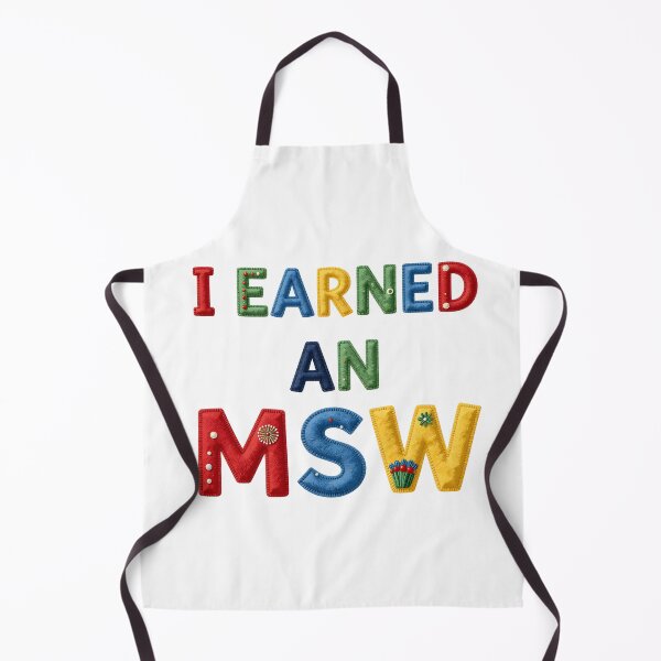 Item preview, I EARNED AN MSW - IN COLORFUL FAUX LETTERING designed and sold by AlexOBrienArt.