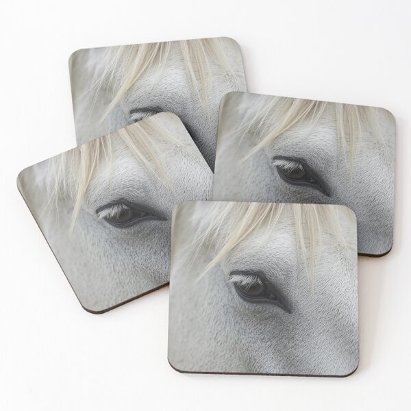 Item preview, White horse portrait art designed and sold by tipitoes.