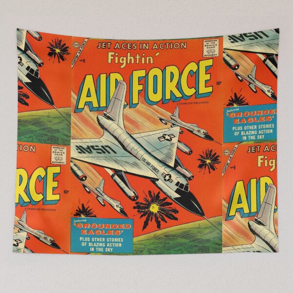 Item preview, Retro Military Jet Planes Comic Cover Advertisement Poster : Vintage War designed and sold by artofuniverse.