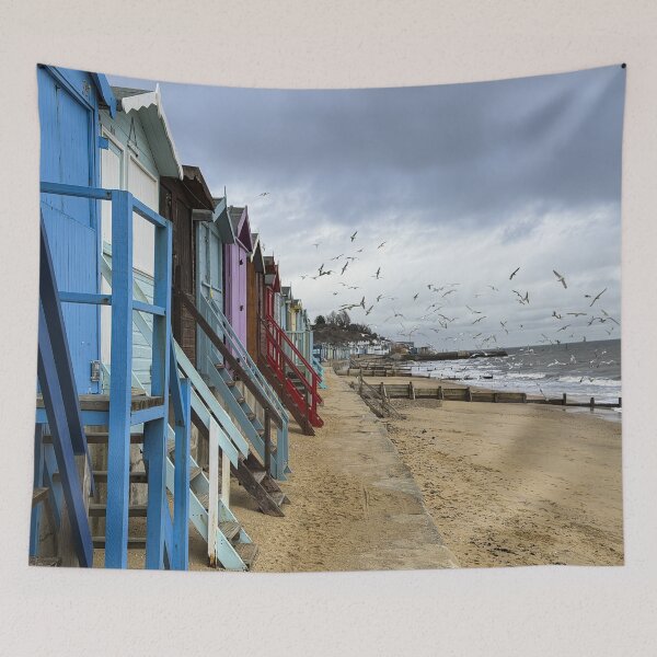Item preview, Beach Huts And Seagulls designed and sold by Londonimages.
