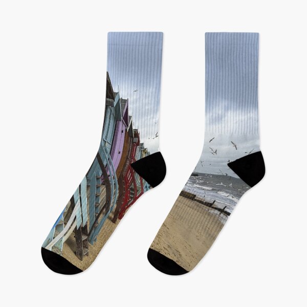 Item preview, Beach Huts And Seagulls designed and sold by Londonimages.