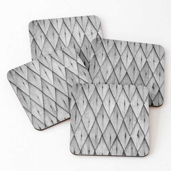 Item preview, Monochrome Diamond Wood Pattern – Rustic Geometric Texture designed and sold by LRPhotoart.