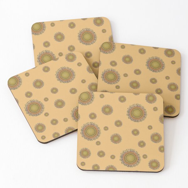 Item preview, Golden Mandalas on Warm Ochre designed and sold by phatlizzardart.