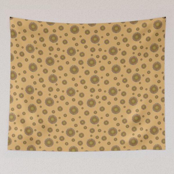 Item preview, Golden Mandalas on Warm Ochre designed and sold by phatlizzardart.
