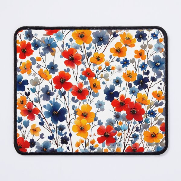 Item preview, Vibrant Wildflower Field Explosion - Jewel Tone Floral Art Print designed and sold by DesignArtist.ia.